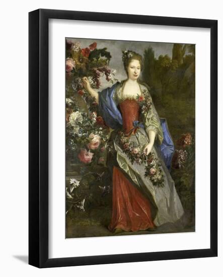 Portrait of a Woman-Nicolas de Largilliere-Framed Art Print