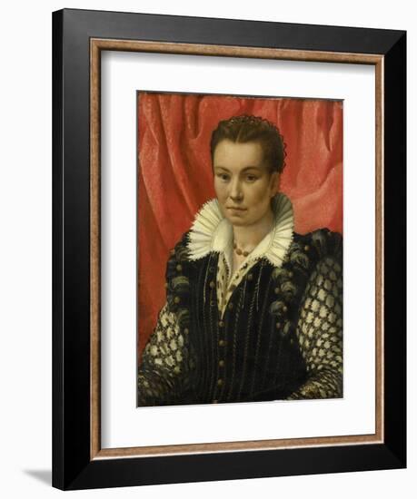 Portrait of a Woman.-Lorenzo Lotto-Framed Art Print