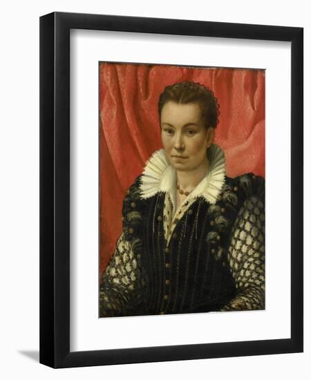 Portrait of a Woman.-Lorenzo Lotto-Framed Art Print