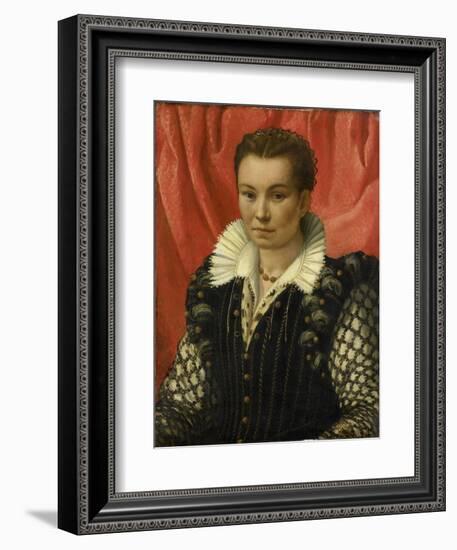 Portrait of a Woman.-Lorenzo Lotto-Framed Art Print