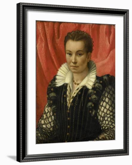 Portrait of a Woman.-Lorenzo Lotto-Framed Art Print