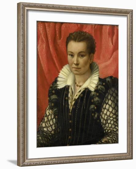 Portrait of a Woman.-Lorenzo Lotto-Framed Art Print