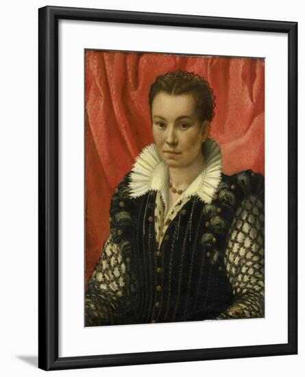 Portrait of a Woman.-Lorenzo Lotto-Framed Art Print