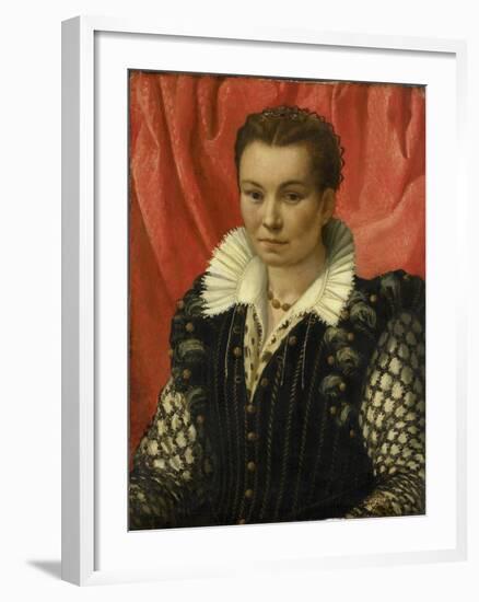 Portrait of a Woman.-Lorenzo Lotto-Framed Art Print