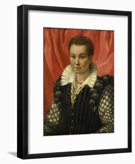 Portrait of a Woman.-Lorenzo Lotto-Framed Art Print