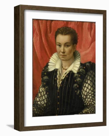 Portrait of a Woman.-Lorenzo Lotto-Framed Art Print