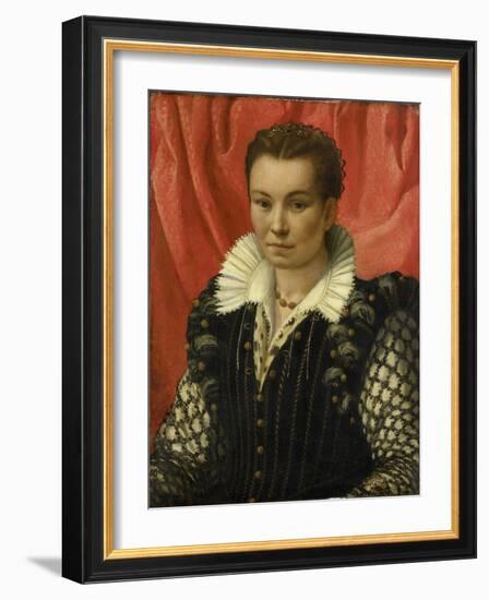 Portrait of a Woman.-Lorenzo Lotto-Framed Art Print