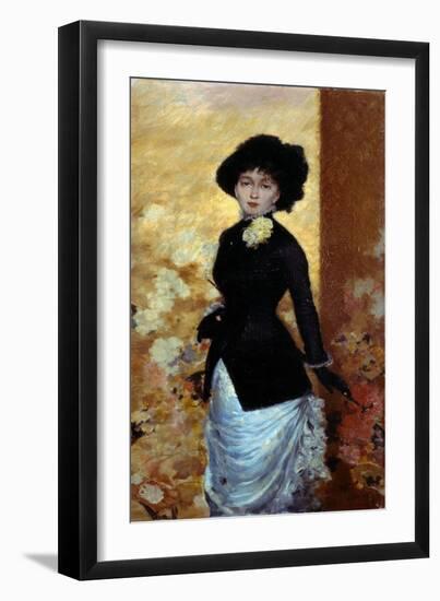 Portrait of a Woman-Giuseppe De Nittis-Framed Giclee Print