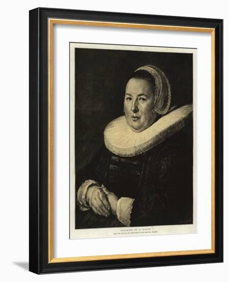 Portrait of a Woman-Frans Hals-Framed Giclee Print