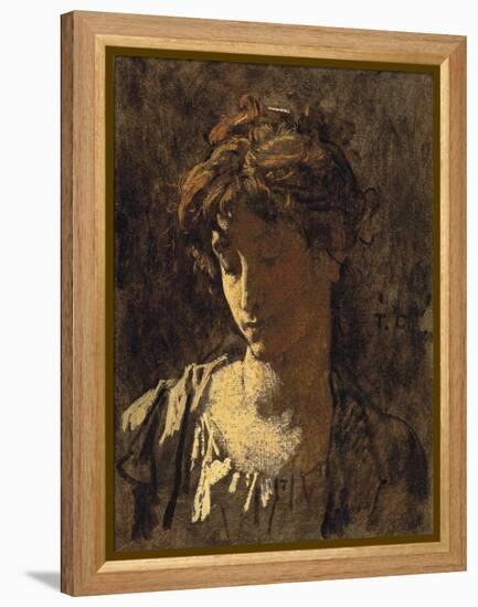 Portrait of a woman-Thomas Couture-Framed Premier Image Canvas