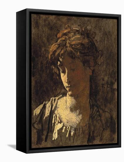 Portrait of a woman-Thomas Couture-Framed Premier Image Canvas