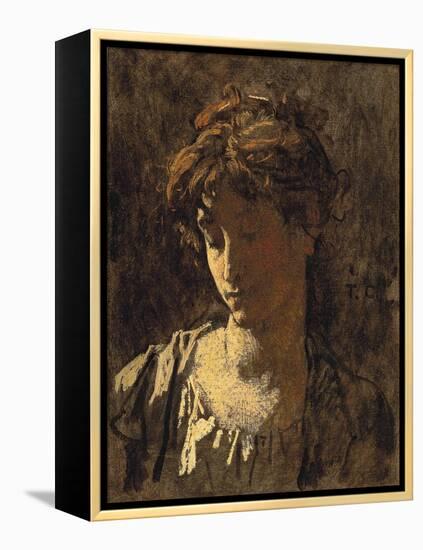 Portrait of a woman-Thomas Couture-Framed Premier Image Canvas