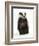 Portrait of a Young Badger Sitting (Meles Meles)-Mark Taylor-Framed Photographic Print