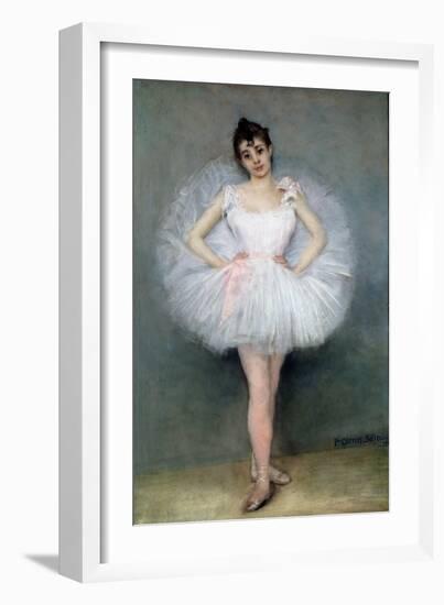 Portrait of a Young Ballerina-Pierre Carrier-belleuse-Framed Giclee Print