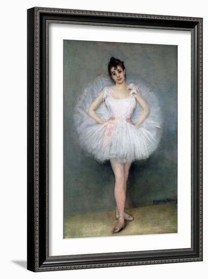 Portrait of a Young Ballerina-Pierre Carrier-belleuse-Framed Giclee Print