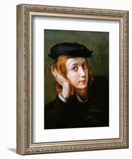 Portrait of a Young Blond Boy-Correggio-Framed Giclee Print