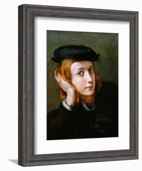 Portrait of a Young Blond Boy-Correggio-Framed Giclee Print