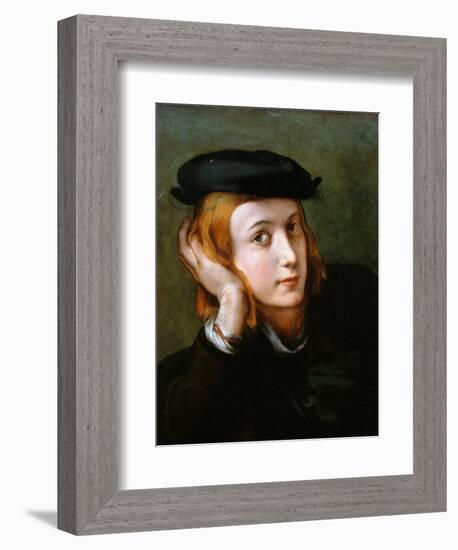 Portrait of a Young Blond Boy-Correggio-Framed Giclee Print