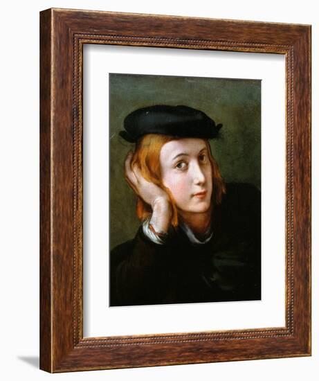 Portrait of a Young Blond Boy-Correggio-Framed Giclee Print