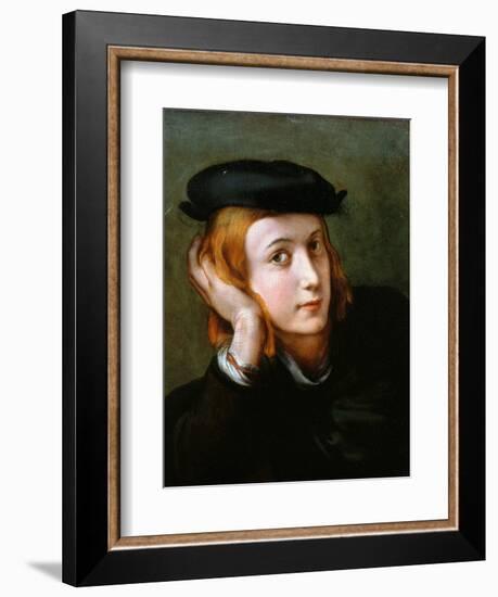 Portrait of a Young Blond Boy-Correggio-Framed Giclee Print