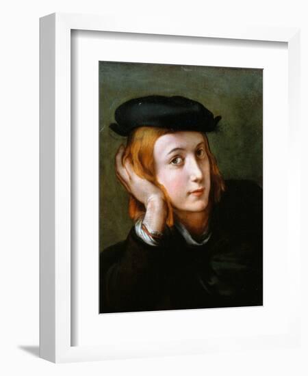 Portrait of a Young Blond Boy-Correggio-Framed Giclee Print