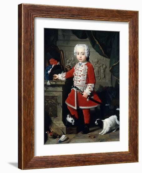 Portrait of a Young Boy in Hungarian Dress-Pierre Subleyras-Framed Giclee Print