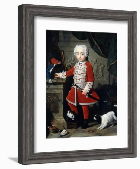 Portrait of a Young Boy in Hungarian Dress-Pierre Subleyras-Framed Giclee Print