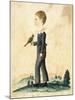 Portrait of a Young Boy with Parrot-Jacob Maentel-Mounted Giclee Print