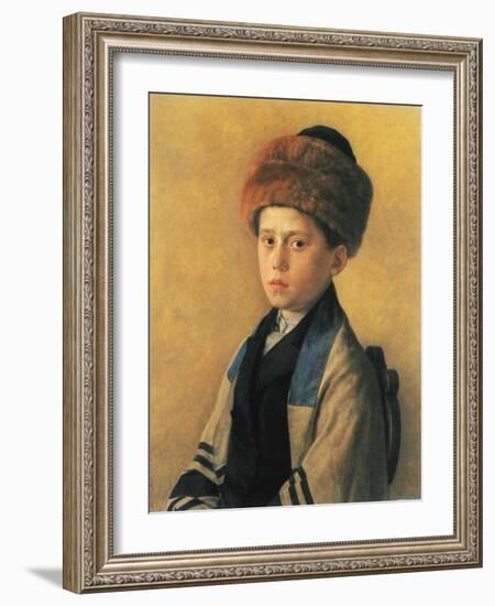 Portrait of a Young Boy-Isidor Kaufmann-Framed Art Print