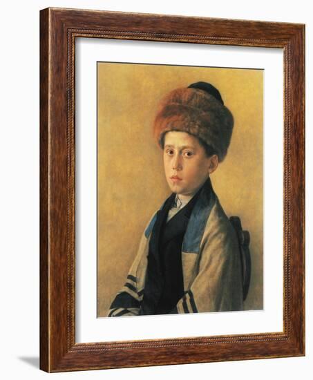 Portrait of a Young Boy-Isidor Kaufmann-Framed Art Print