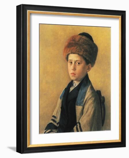 Portrait of a Young Boy-Isidor Kaufmann-Framed Art Print