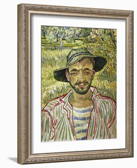 Portrait of a Young Farmer, 1889-Vincent van Gogh-Framed Giclee Print