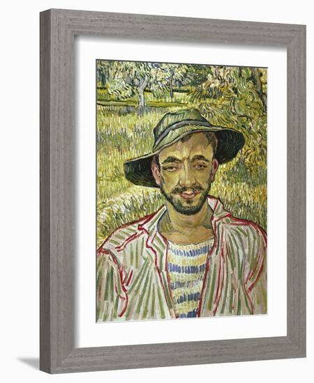 Portrait of a Young Farmer, 1889-Vincent van Gogh-Framed Giclee Print