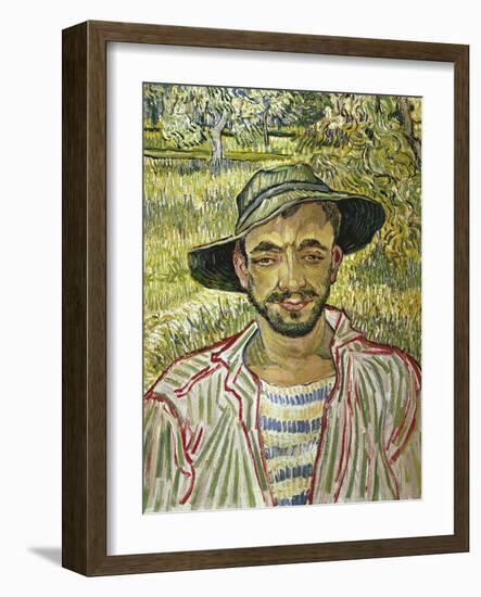 Portrait of a Young Farmer, 1889-Vincent van Gogh-Framed Giclee Print