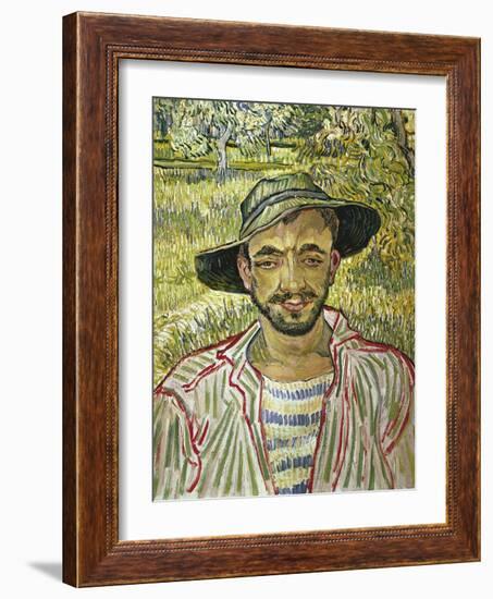 Portrait of a Young Farmer, 1889-Vincent van Gogh-Framed Giclee Print