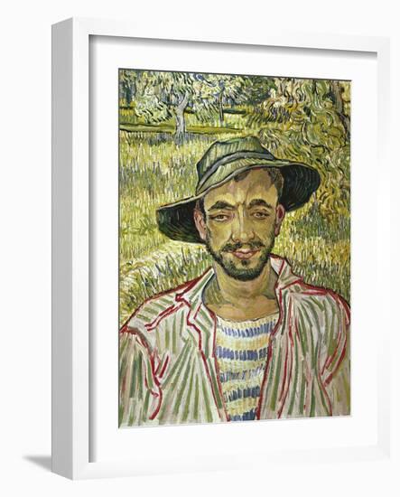 Portrait of a Young Farmer, 1889-Vincent van Gogh-Framed Giclee Print