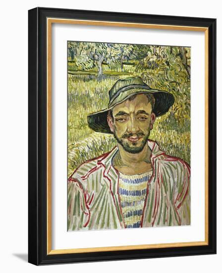 Portrait of a Young Farmer, 1889-Vincent van Gogh-Framed Giclee Print