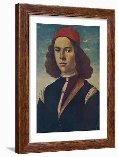 Portrait of a Young Florentine Nobleman, c15th century, (1907)-Sandro Botticelli-Framed Giclee Print