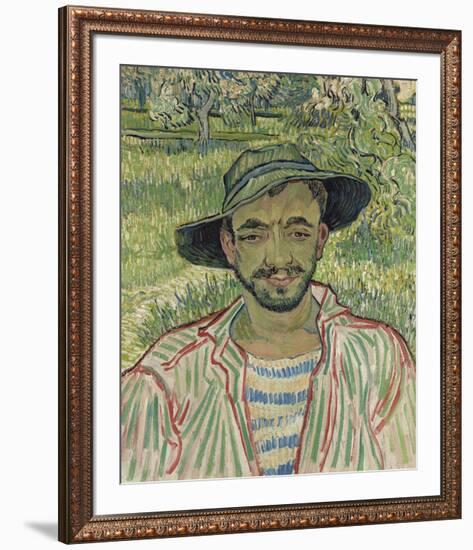 Portrait of a Young Gardener, 1889-Vincent Van Gogh-Framed Premium Giclee Print