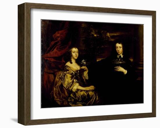 Portrait of a Young Gentleman and His Wife, C.1655-58-Sir Peter Lely-Framed Giclee Print