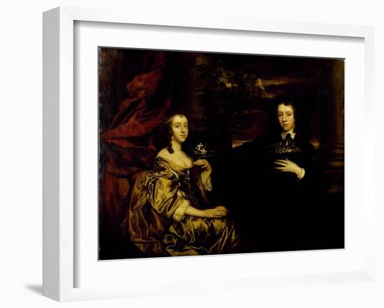 Portrait of a Young Gentleman and His Wife, C.1655-58-Sir Peter Lely-Framed Giclee Print