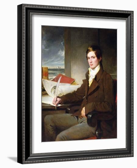 Portrait of a Young Gentleman (Oil on Canvas)-English School-Framed Giclee Print