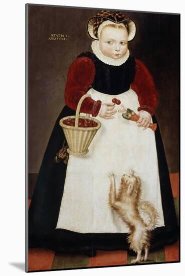 Portrait of a Young Girl, 1584-Hans Bock the Elder-Mounted Giclee Print
