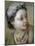 Portrait of a Young Girl, Bust-Length, Her Head Turned to the Right-Francois Boucher-Mounted Giclee Print