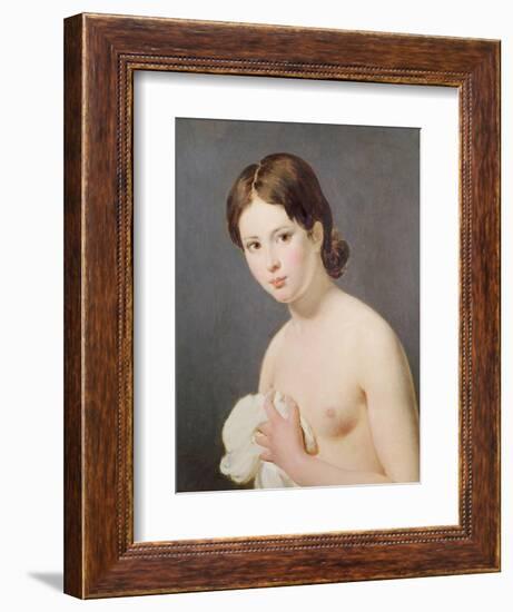Portrait of a Young Girl. c. 1795-Jacques-Louis David-Framed Giclee Print
