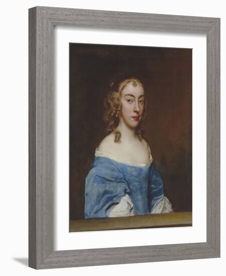 Portrait of a Young Girl in a Blue Dress-Sir Peter Lely-Framed Giclee Print