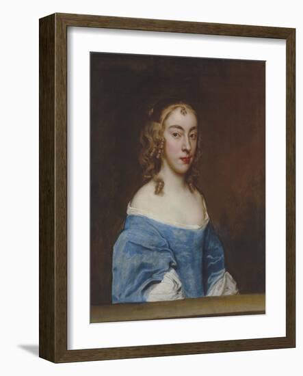 Portrait of a Young Girl in a Blue Dress-Sir Peter Lely-Framed Giclee Print