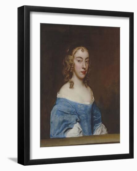 Portrait of a Young Girl in a Blue Dress-Sir Peter Lely-Framed Giclee Print