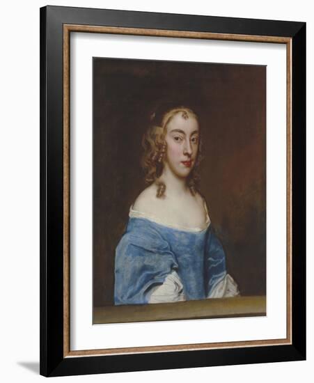 Portrait of a Young Girl in a Blue Dress-Sir Peter Lely-Framed Giclee Print