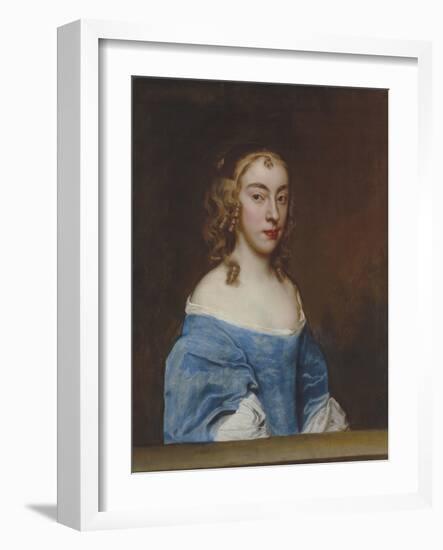 Portrait of a Young Girl in a Blue Dress-Sir Peter Lely-Framed Giclee Print